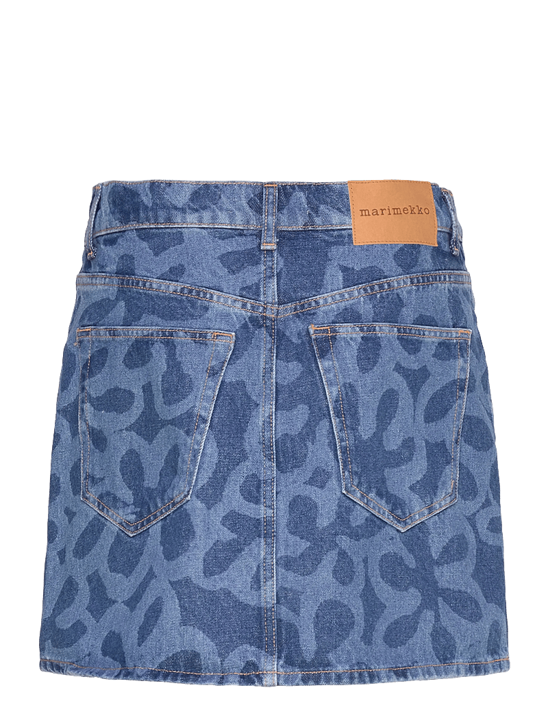 Marimekko - MARIDENIM RUUDUT KUKKA - denimnederdele - used indigo - 2