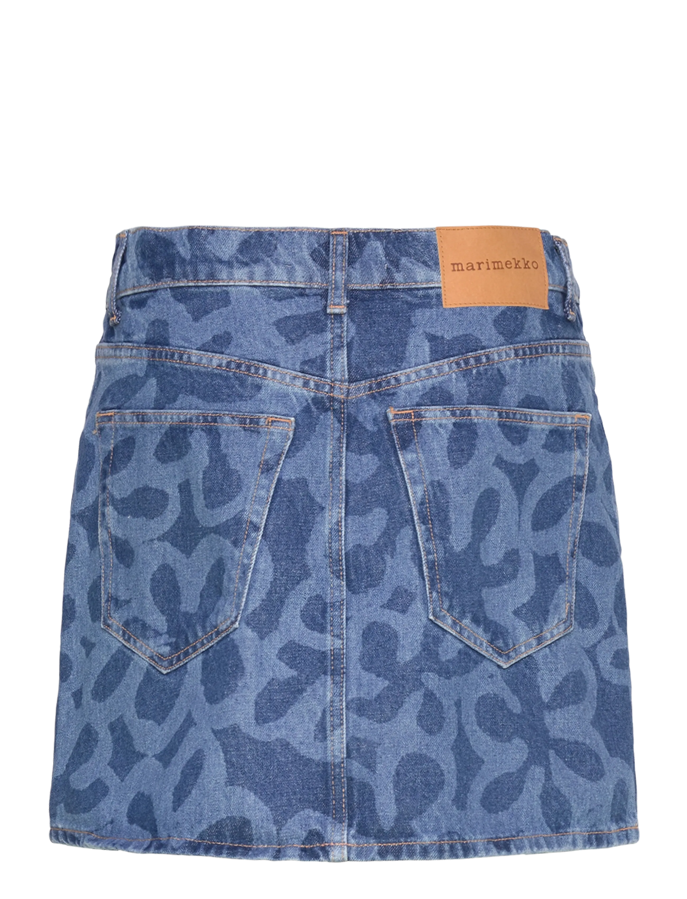 Marimekko - MARIDENIM RUUDUT KUKKA - kurze röcke - used indigo - 2