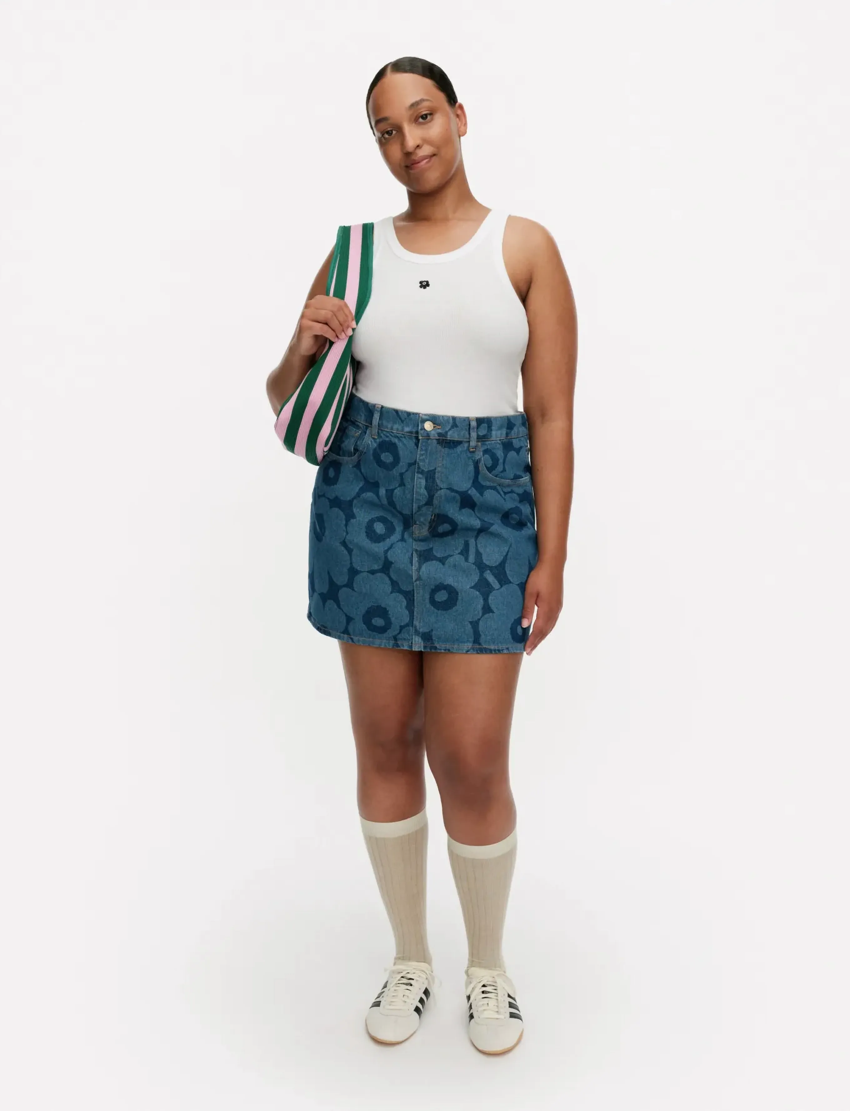 Marimekko MARIDENIM RUUDUT UNIKKO - Rokken - MID INDIGO / blue