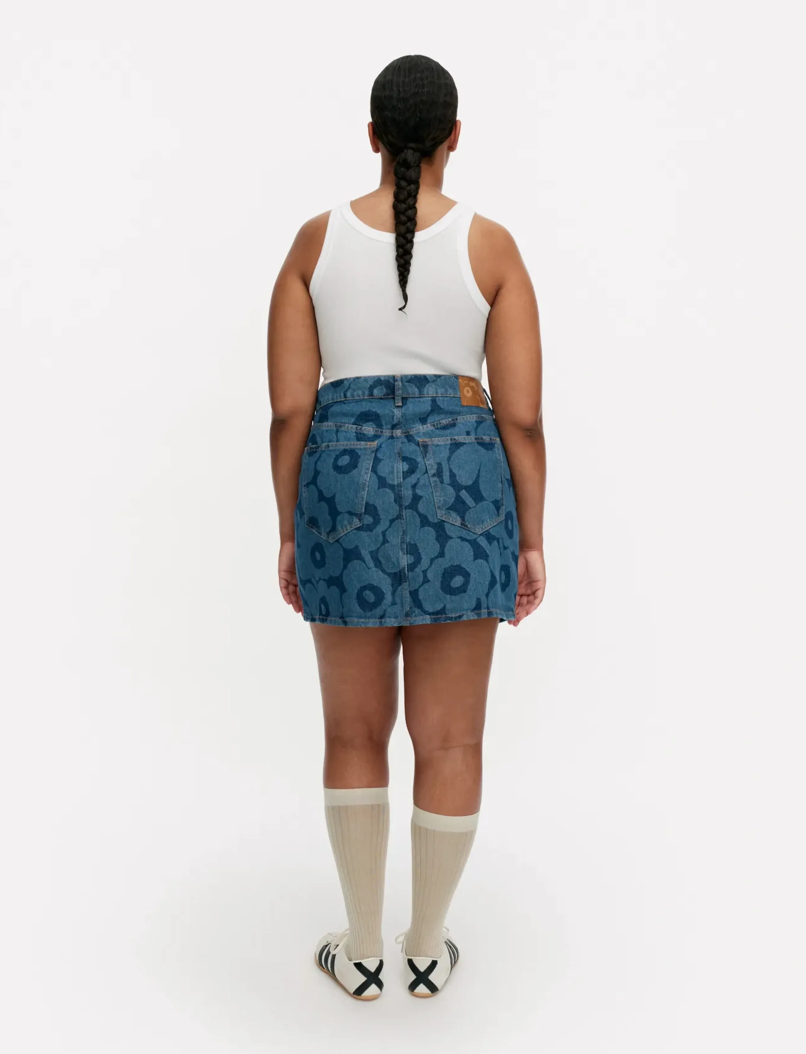 Marimekko - MARIDENIM RUUDUT UNIKKO - jeanskjolar - mid indigo - 3