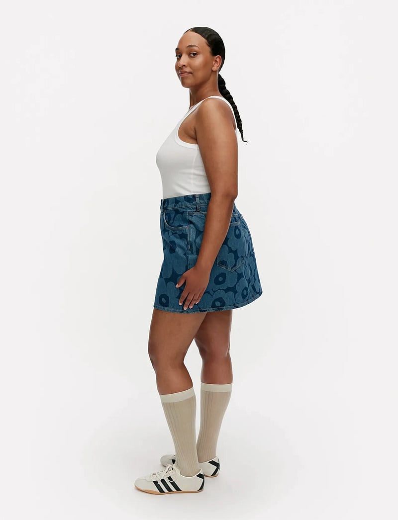 Marimekko - MARIDENIM RUUDUT UNIKKO - jeanskjolar - mid indigo - 4