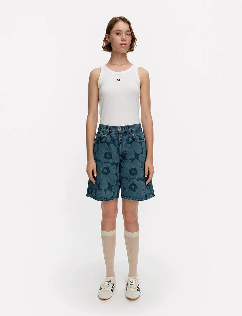Marimekko - MARIDENIM MARSSI UNIKKO - jeansshorts - mid indigo - 0