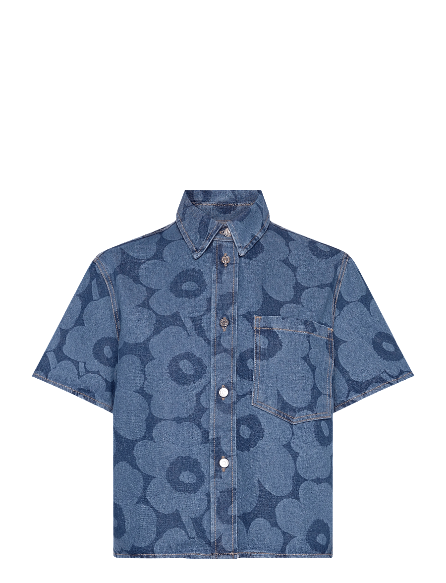 Marimekko - MARIDENIM KUVATA UNIKKO - jeansskjortor - mid indigo - 1