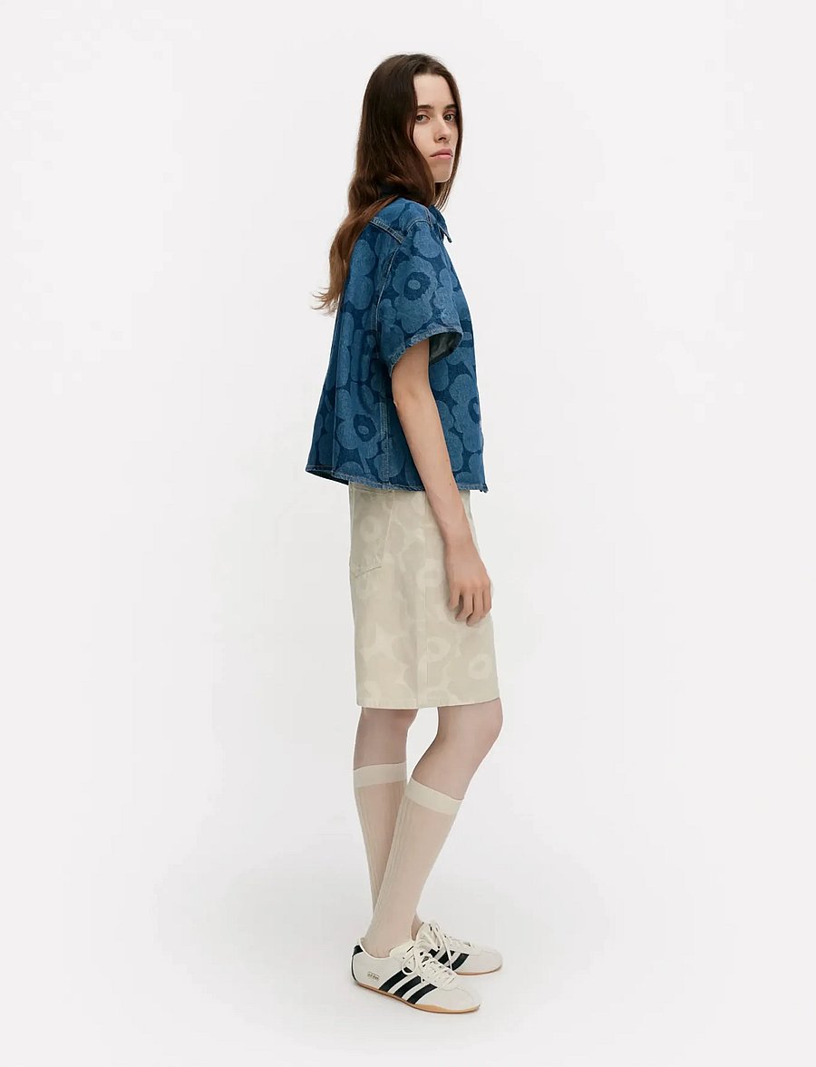 Marimekko - MARIDENIM KUVATA UNIKKO - jeansskjortor - mid indigo - 4
