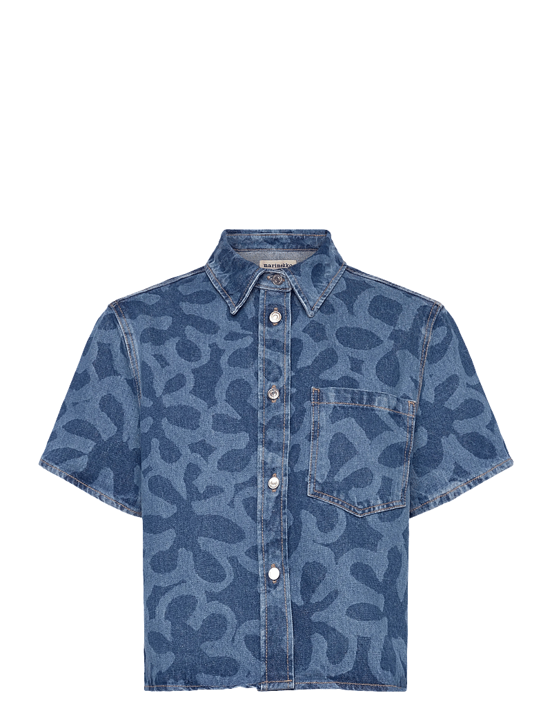 Marimekko - MARIDENIM KUVATA KUKKA - teksasärgid - used indigo - 1