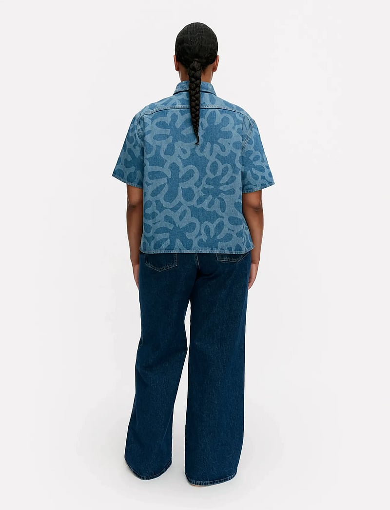 Marimekko - MARIDENIM KUVATA KUKKA - teksasärgid - used indigo - 3