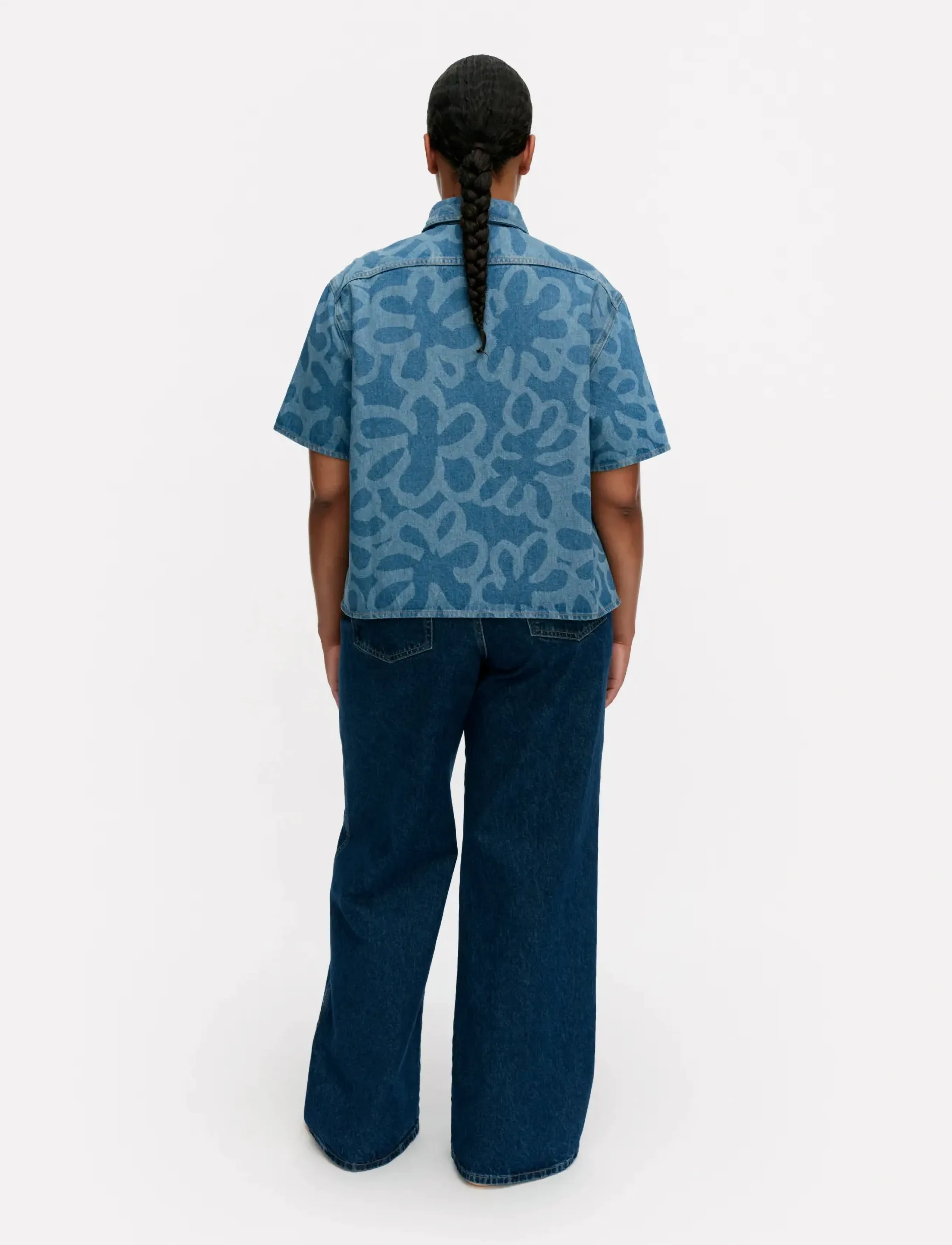Marimekko - MARIDENIM KUVATA KUKKA - denim shirts - used indigo - 3
