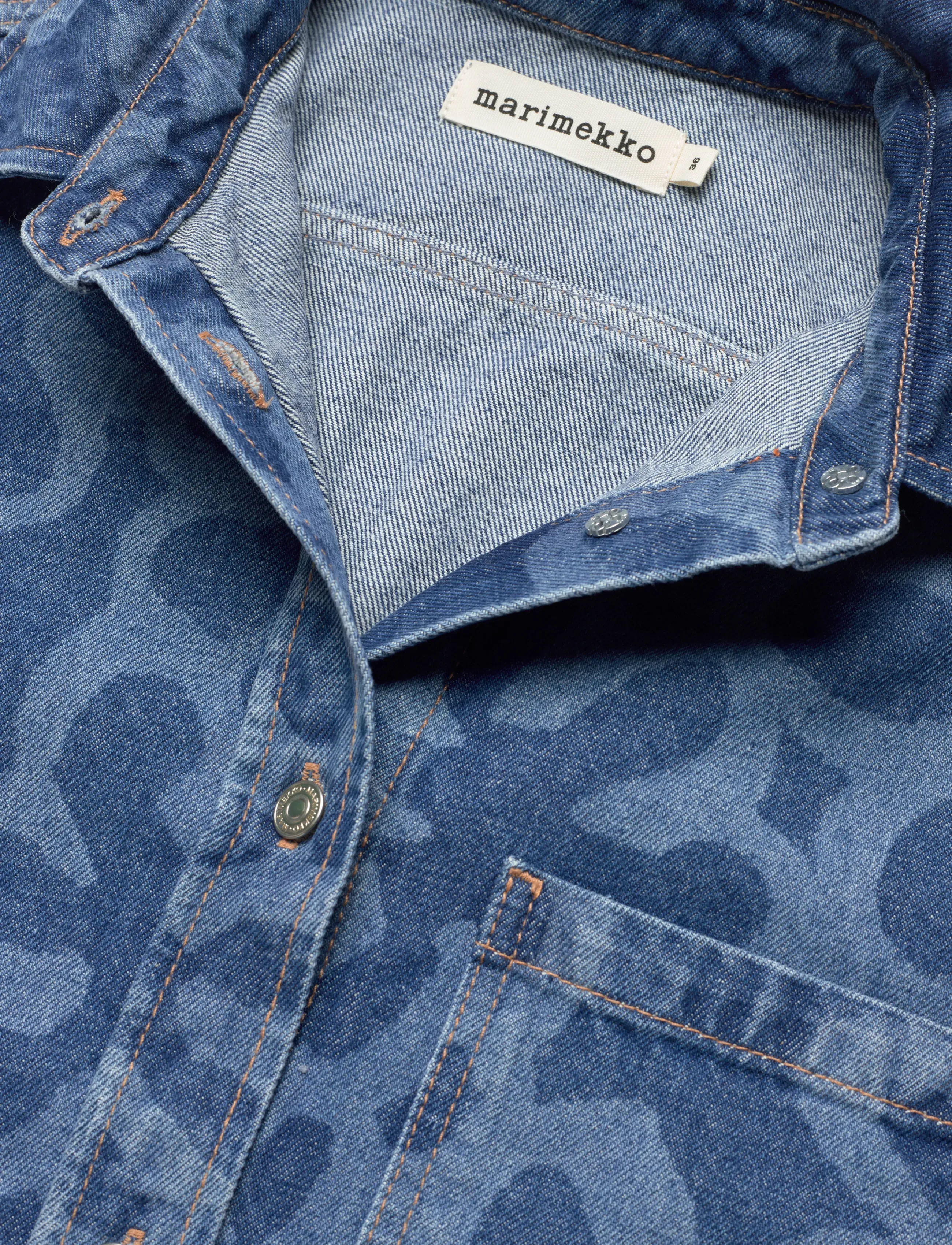 Marimekko - MARIDENIM KUVATA KUKKA - denim shirts - used indigo - 5