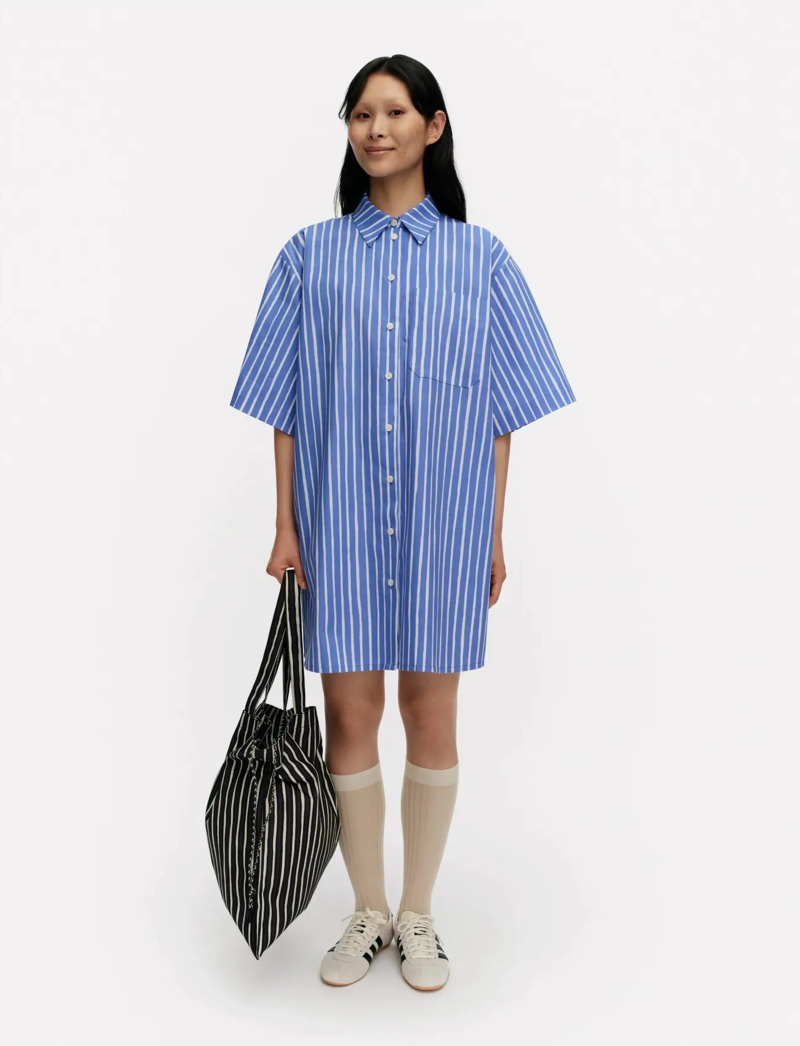 Marimekko Niidet Piccolo, L, Blue, Designere > Shirt Dresses, Dame