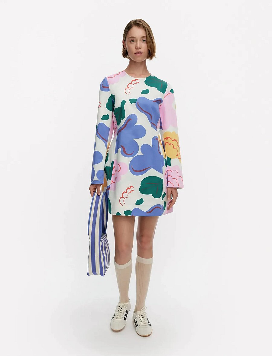 Marimekko - ILOINEN KUKASTA KUKKAAN - korta klänningar - light green, green, blue - 0