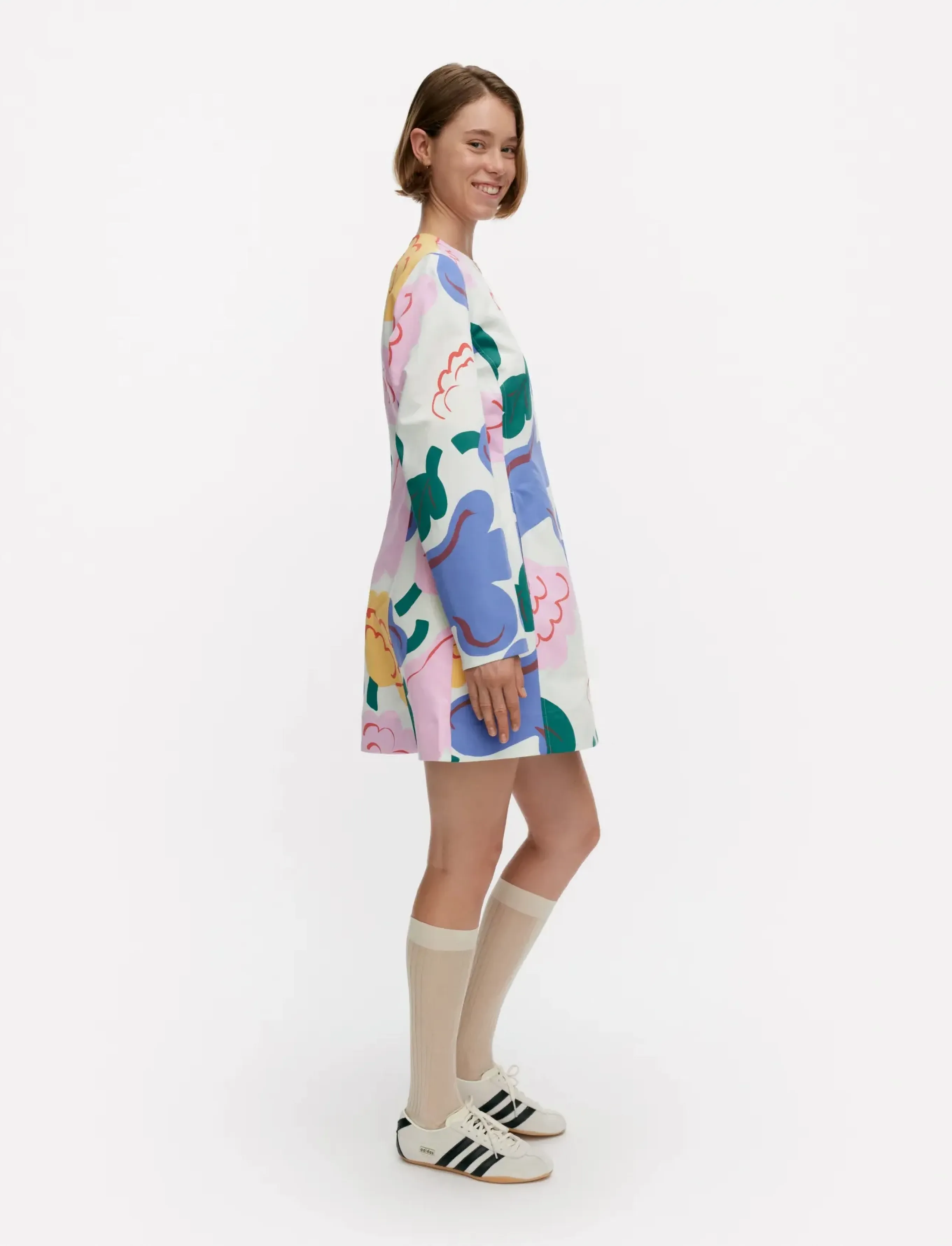 Marimekko - ILOINEN KUKASTA KUKKAAN - korta klänningar - light green, green, blue - 4