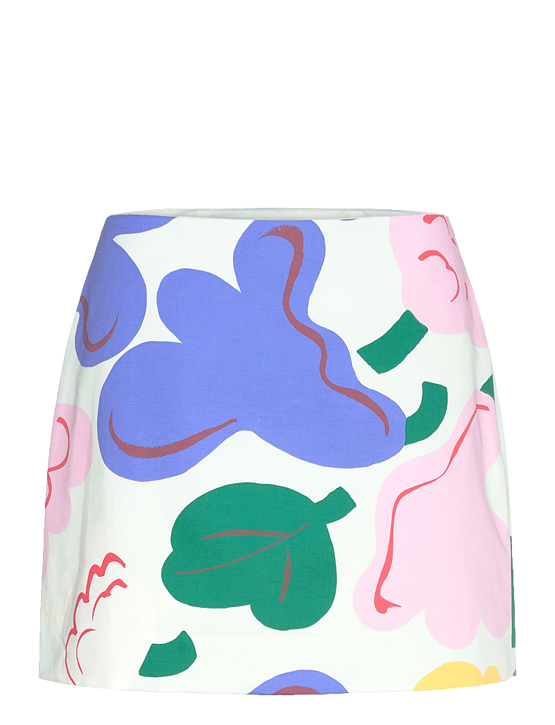 Marimekko - ILOITA KUKASTA KUKKAAN - kurze röcke - light green, green, blue - 1