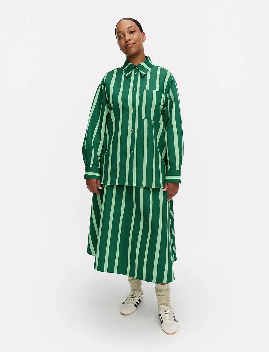 Marimekko - KOKOELMA PICCOLO - denim shirts - green, light green - 0