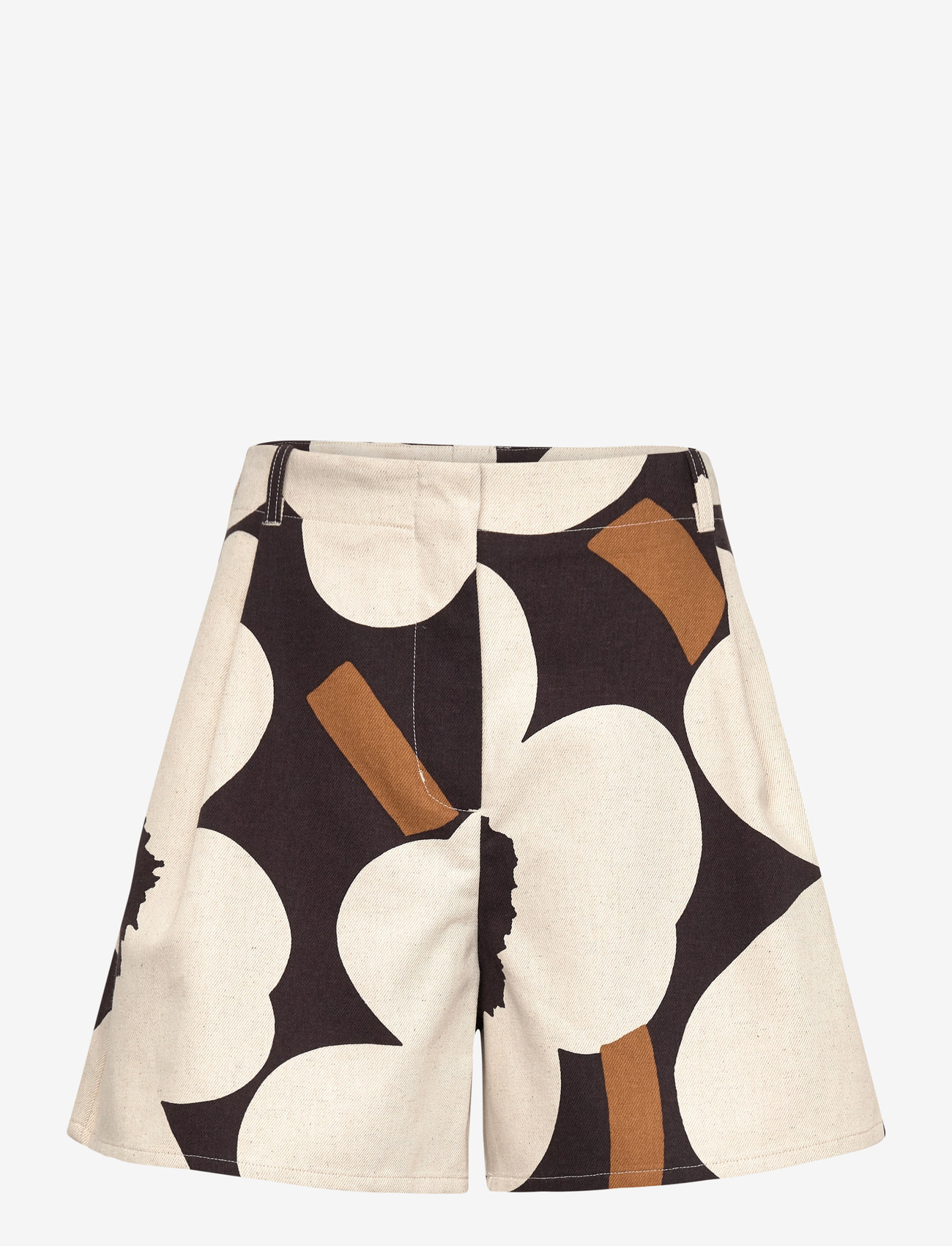 Marimekko - PRUUKAT UNIKKO - lininiai šortai - light beige, black, brown - 1