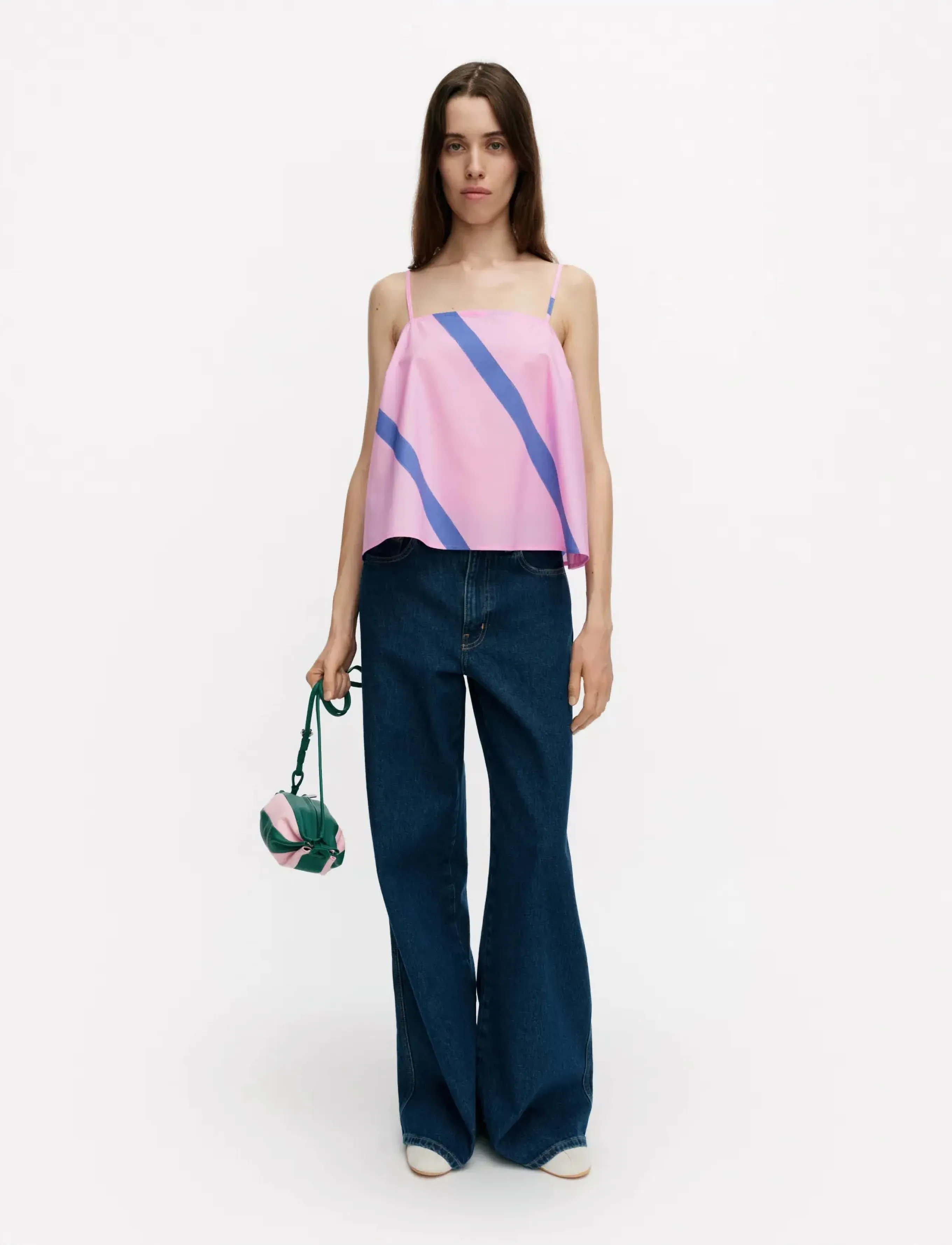 Marimekko Puisto Basso, 44, Pink, T-Shirts & Toppe > Uden Ærmer, Dame