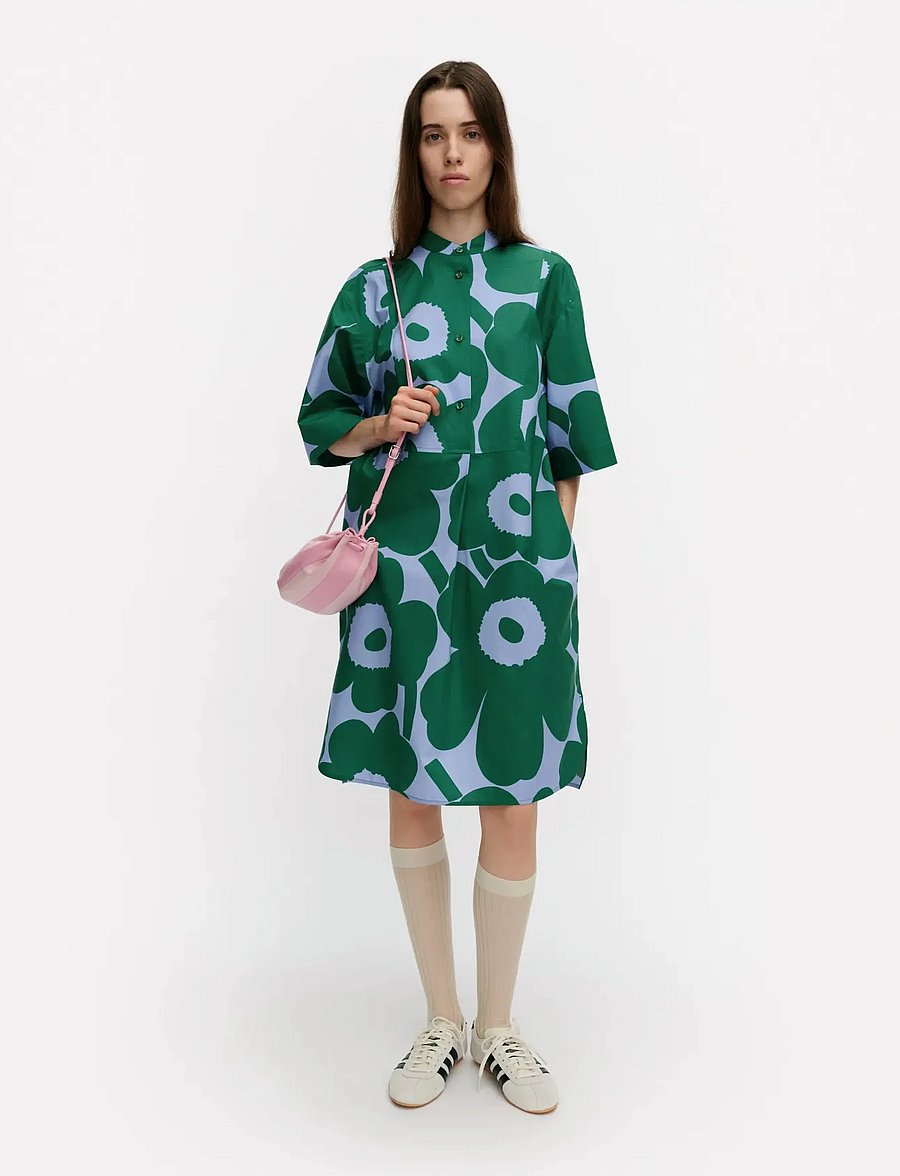 Marimekko - PIHALLA UNIKKO - midi-kleider - blue, green - 0