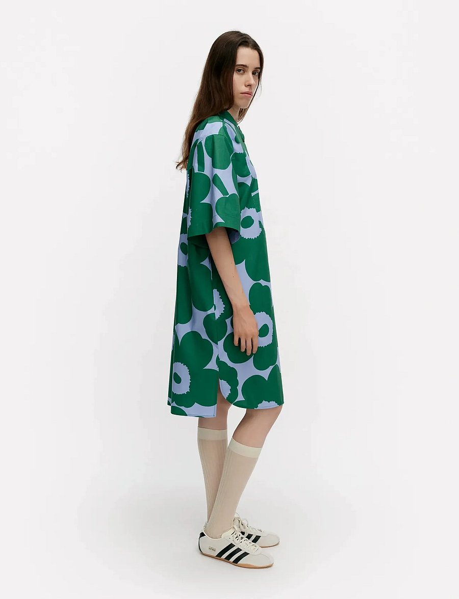 Marimekko - PIHALLA UNIKKO - midi-kleider - blue, green - 4
