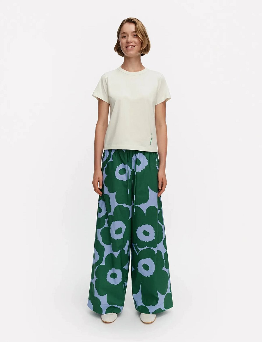 Marimekko - PUOTI UNIKKO - vida byxor - blue, green - 0