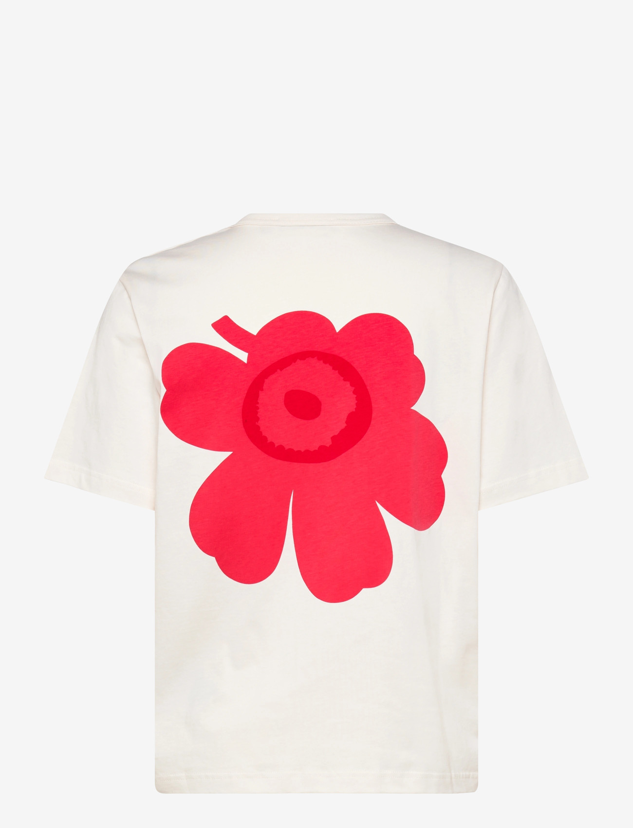 Marimekko - ERNA UNIKKO PLACEMENT - t-shirts - off white, red - 2