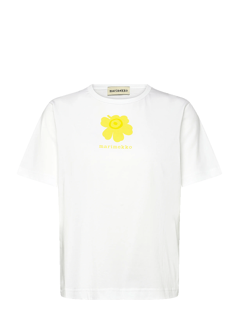 Marimekko - ERNA UNIKKO PLACEMENT - t-shirts - white, yellow - 1