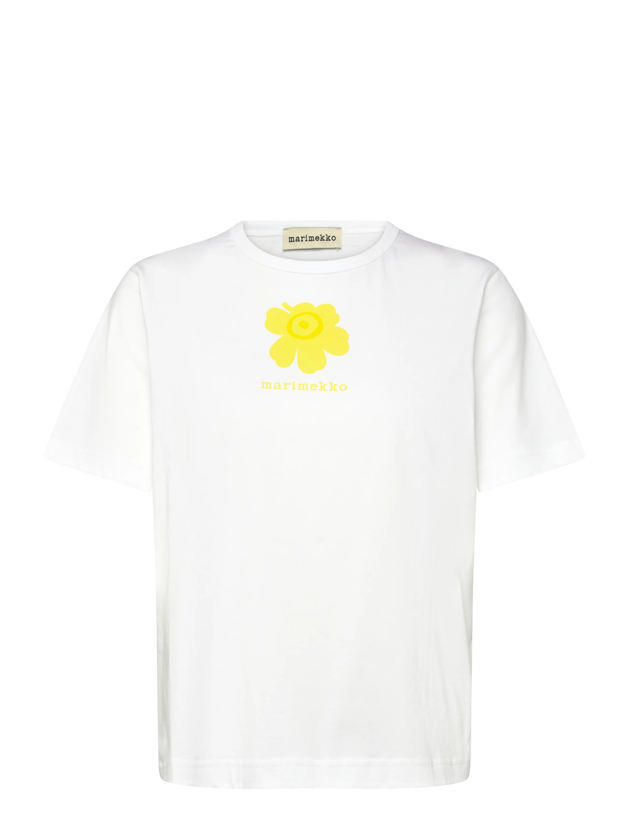 Marimekko ERNA UNIKKO PLACEMENT - T-shirts & Toppe - WHITE, YELLOW / white
