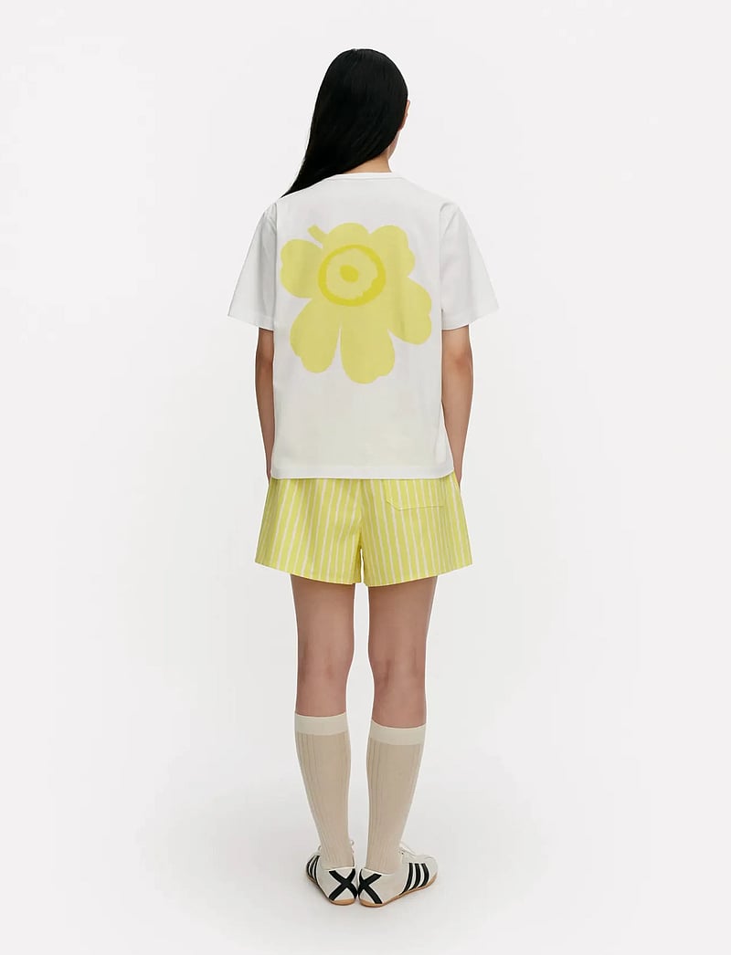 Marimekko - ERNA UNIKKO PLACEMENT - t-shirts - white, yellow - 3