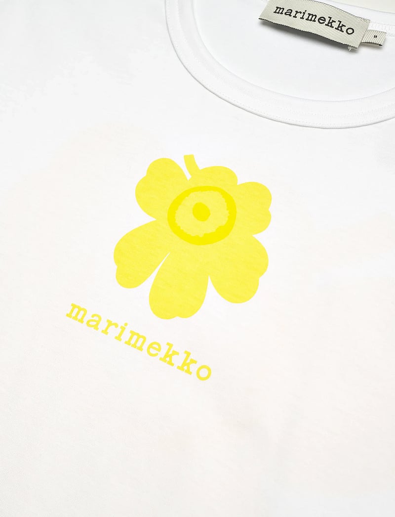 Marimekko - ERNA UNIKKO PLACEMENT - t-shirts - white, yellow - 5