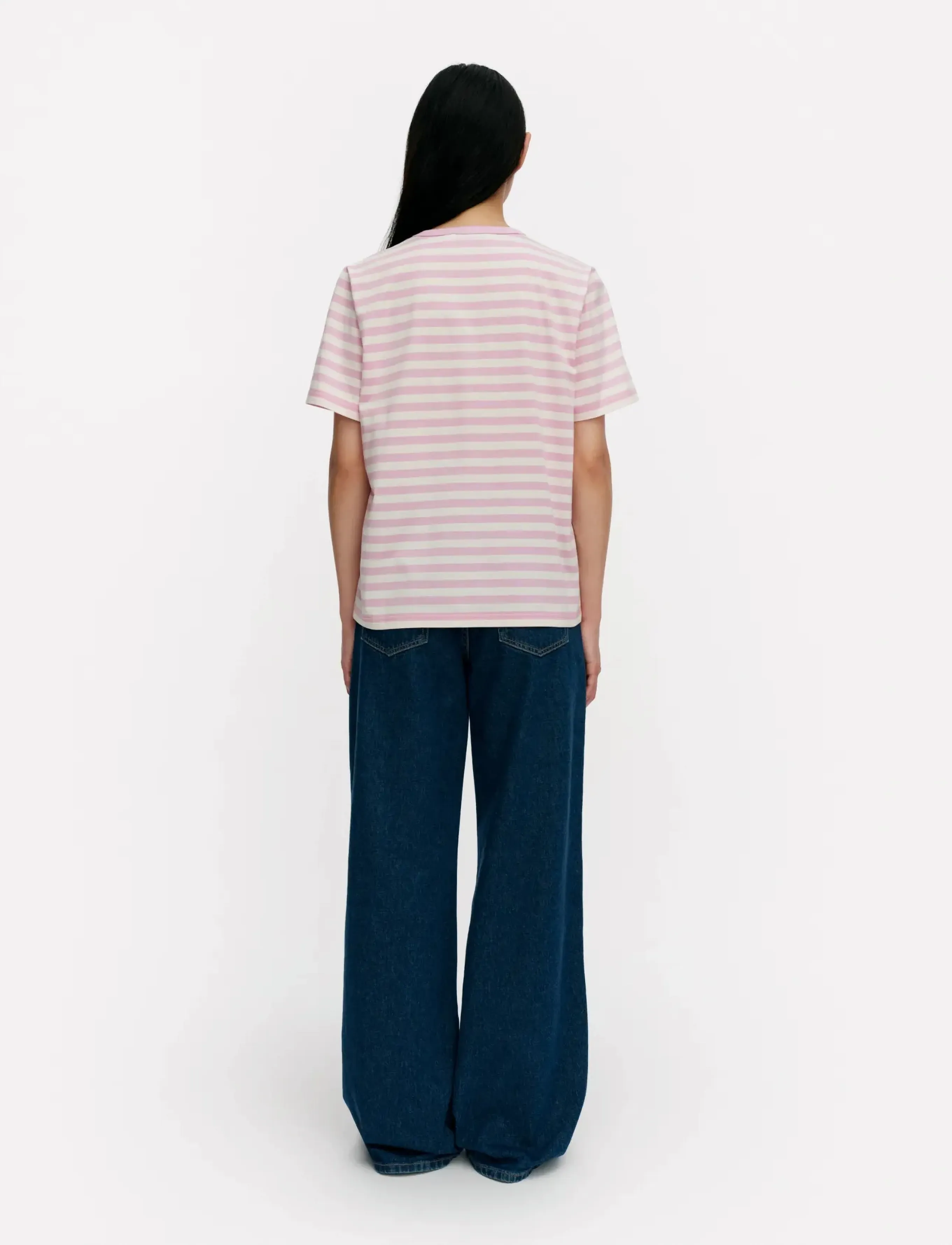 Marimekko - TASARAITA UNIKKO SS - light pink, off white, red - 3