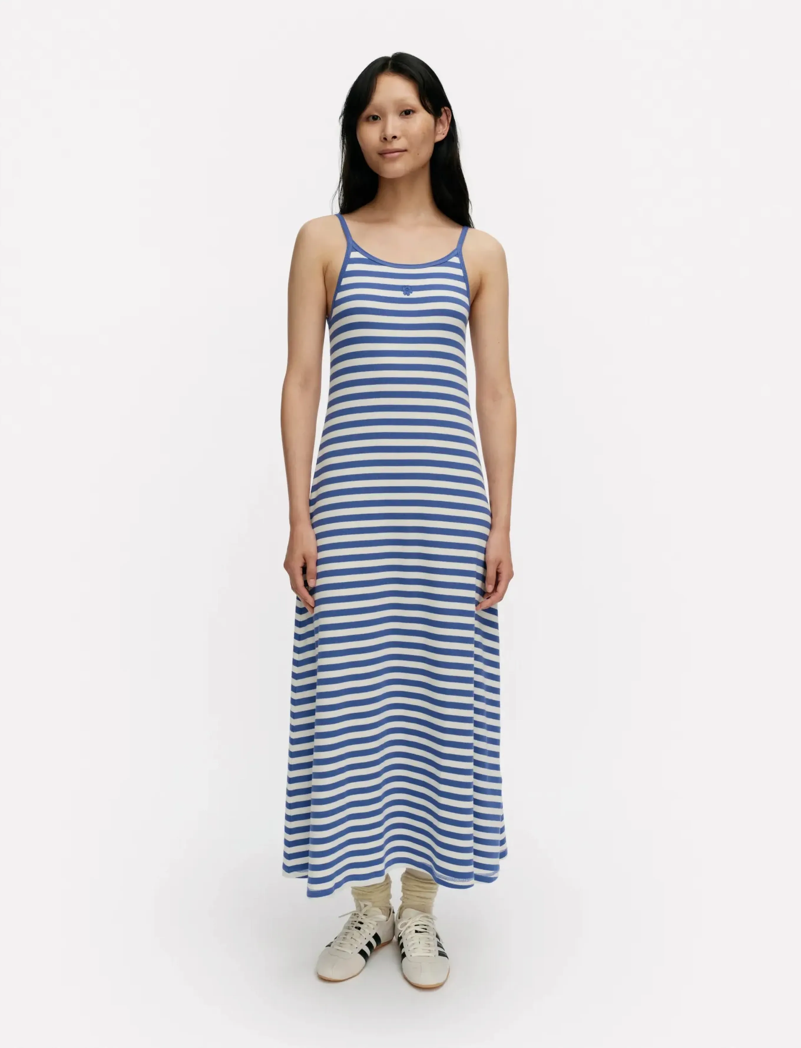 Marimekko LAULAA TASARAITA UNIKKO - Slip kjoler - BLUE, OFF WHITE / blue