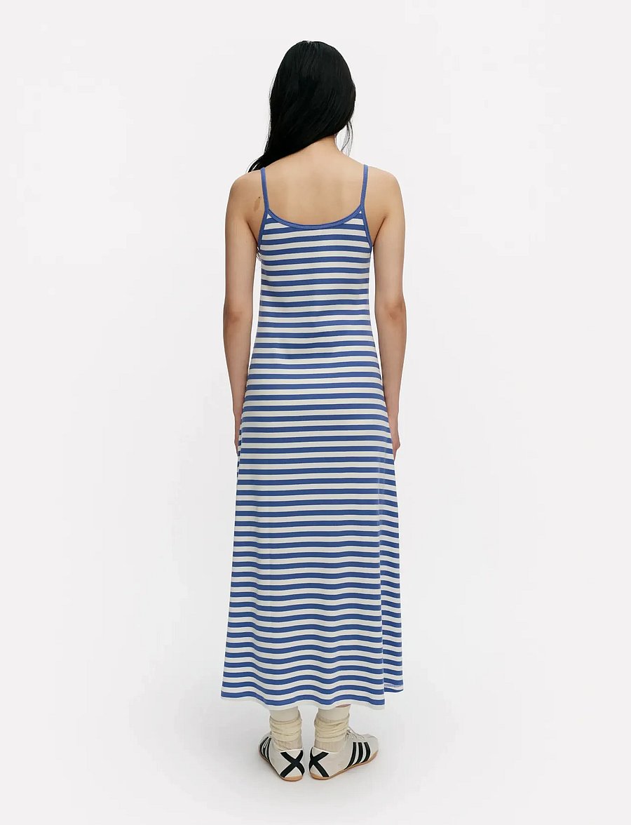 Marimekko - LAULAA TASARAITA UNIKKO - slipklänningar - blue, off white - 3
