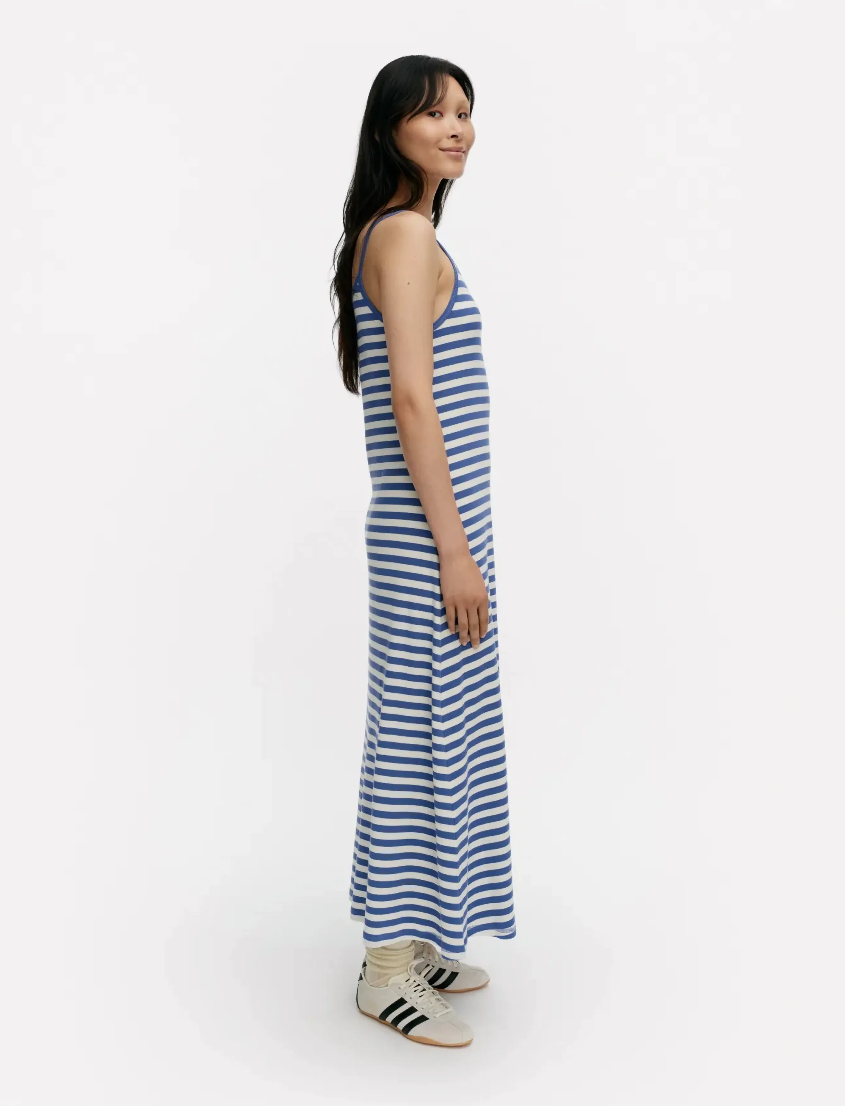 Marimekko - LAULAA TASARAITA UNIKKO - maxi dresses - blue, off white - 4