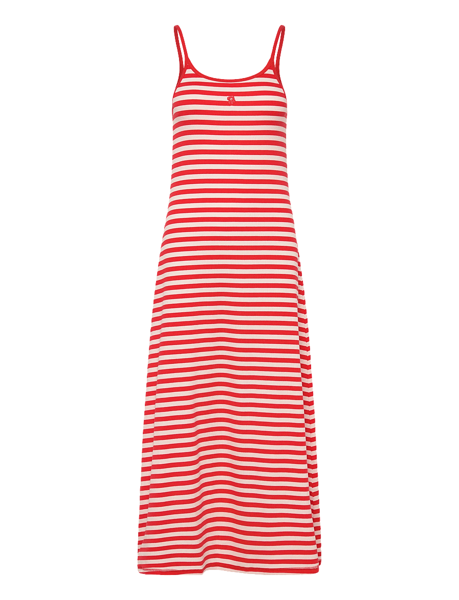 Marimekko - LAULAA TASARAITA UNIKKO - maxikjoler - red, off white - 1
