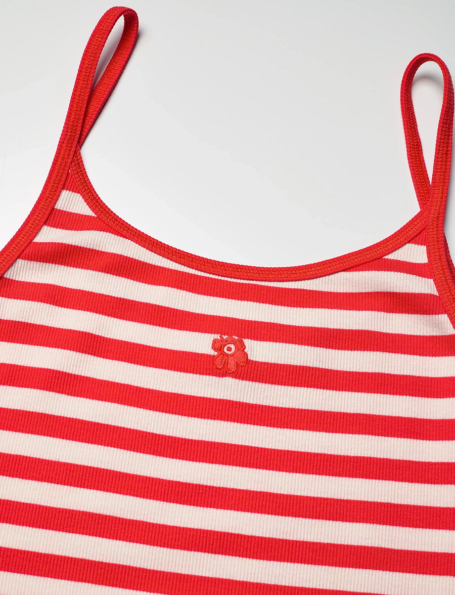 Marimekko - LAULAA TASARAITA UNIKKO - maxikjoler - red, off white - 5