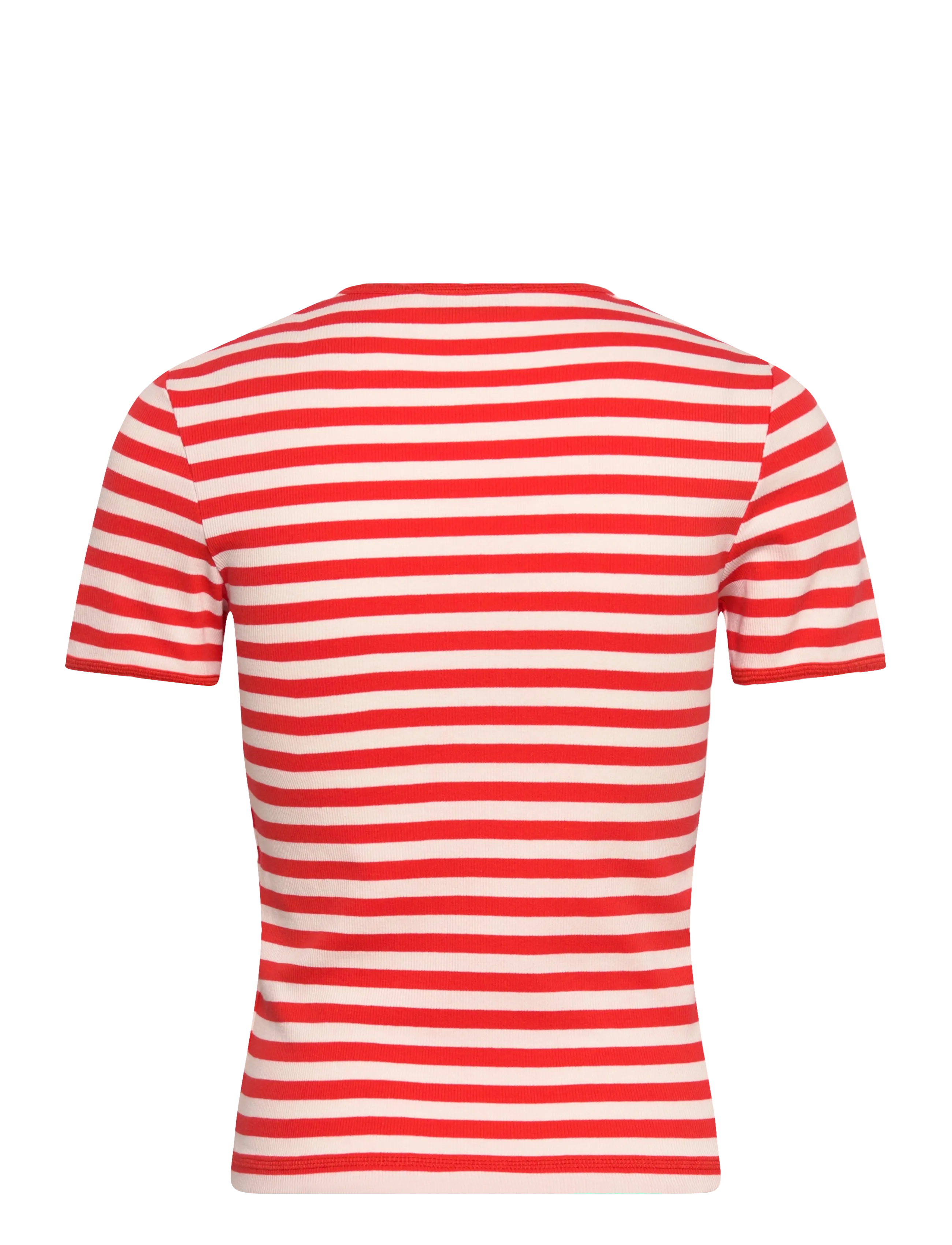 Marimekko - KUKKEA TASARAITA UNIKKO - t-shirts - red, off white - 2