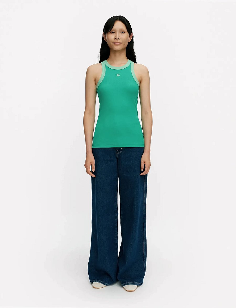 Marimekko - KUPLA UNIKKO PLACEMENT - varrukateta alussärgid - light green, green - 0