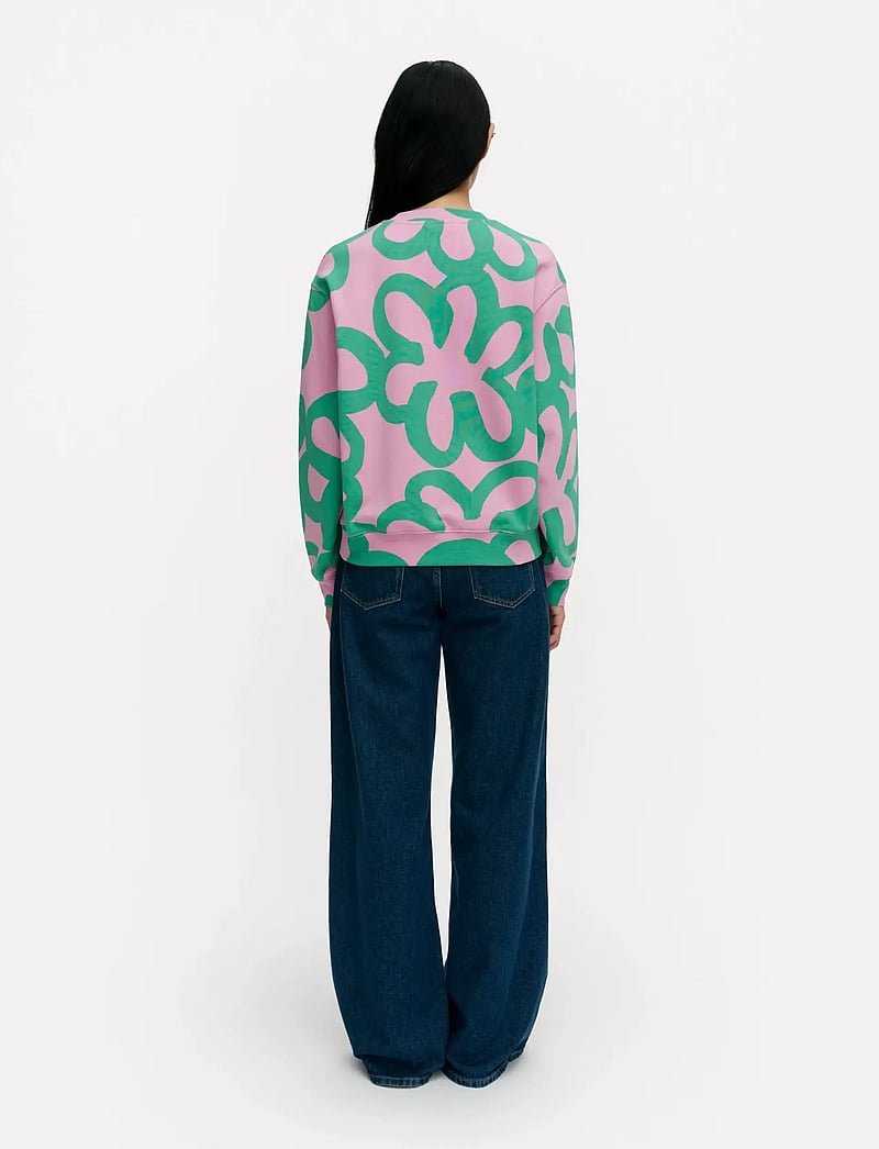 Marimekko - LEIOT JÄTTIKUKKA - sweatshirts & hoodies - light pink, green - 3