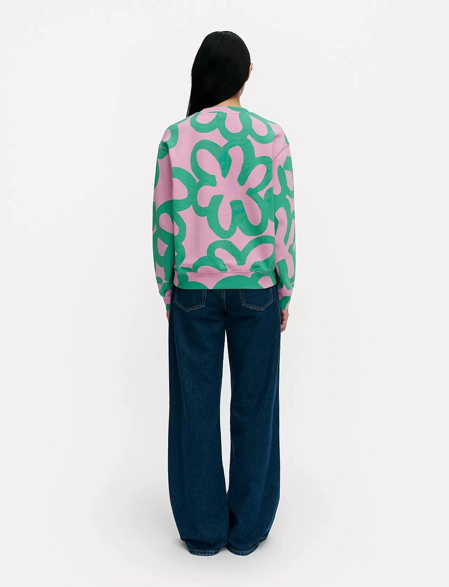 Marimekko - LEIOT JÄTTIKUKKA - dressipluusid ja kapuutsiga dressipluusid - light pink, green - 3