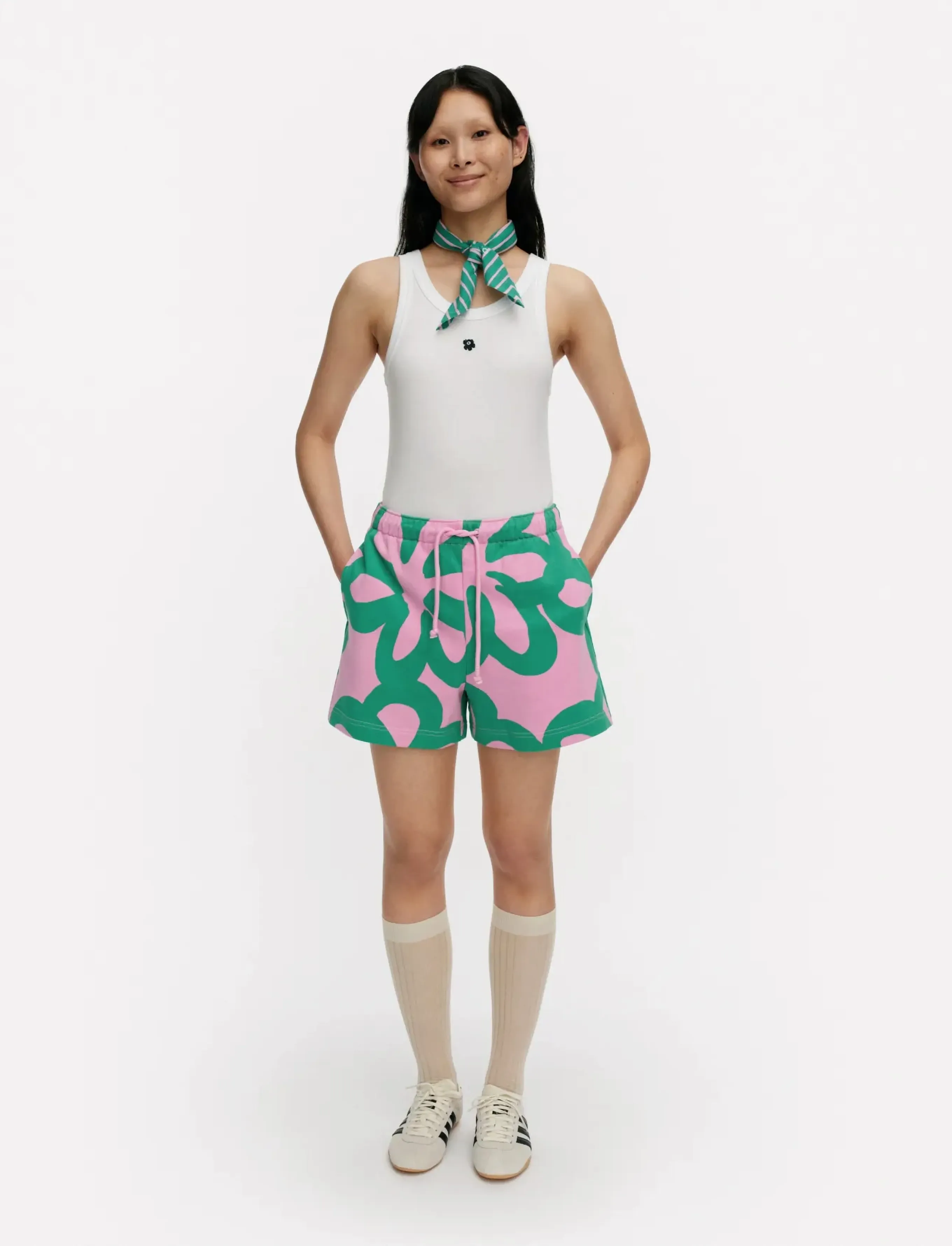 Marimekko Miksaus Jättikukka, Kvinder, Sweat Shorts, Pink, Str: XS