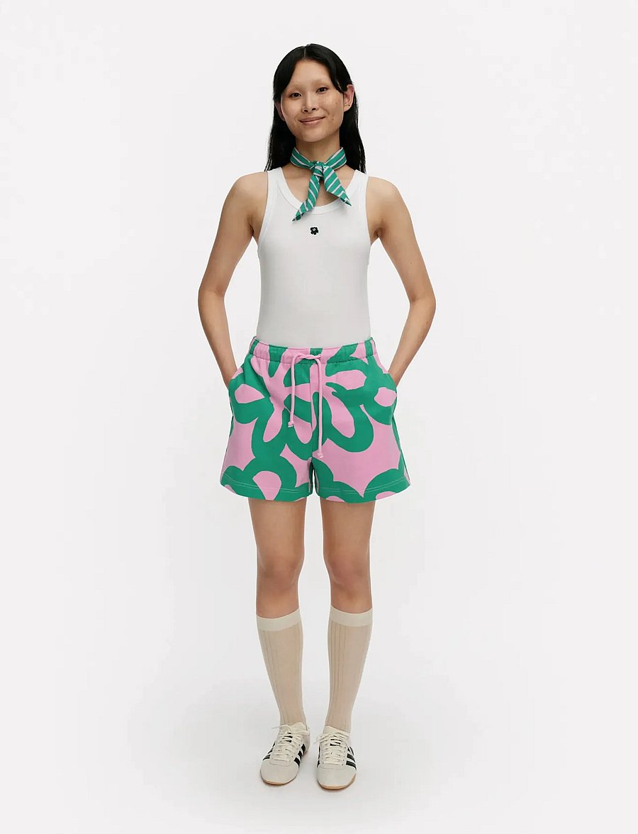 Marimekko - MIKSAUS JÄTTIKUKKA - vabaaja lühikesed püksid - light pink, green - 0