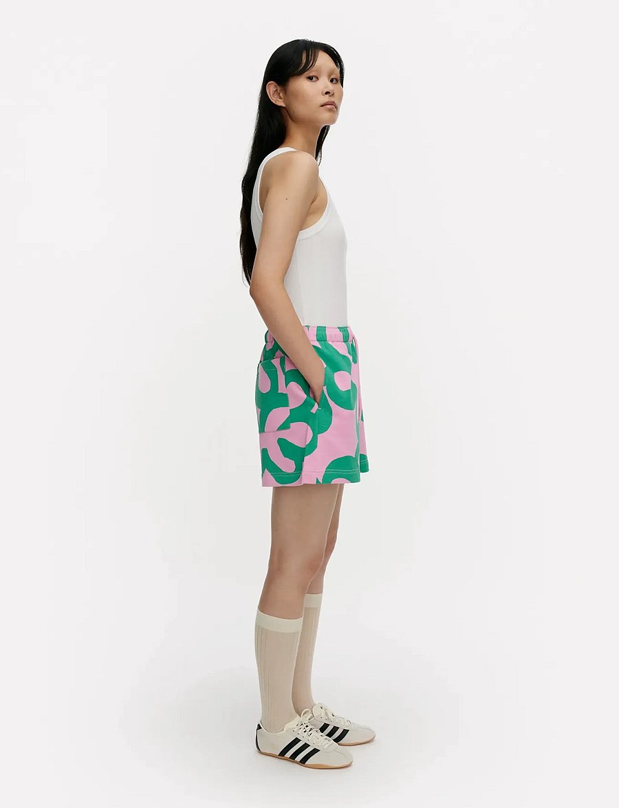 Marimekko - MIKSAUS JÄTTIKUKKA - vabaaja lühikesed püksid - light pink, green - 4
