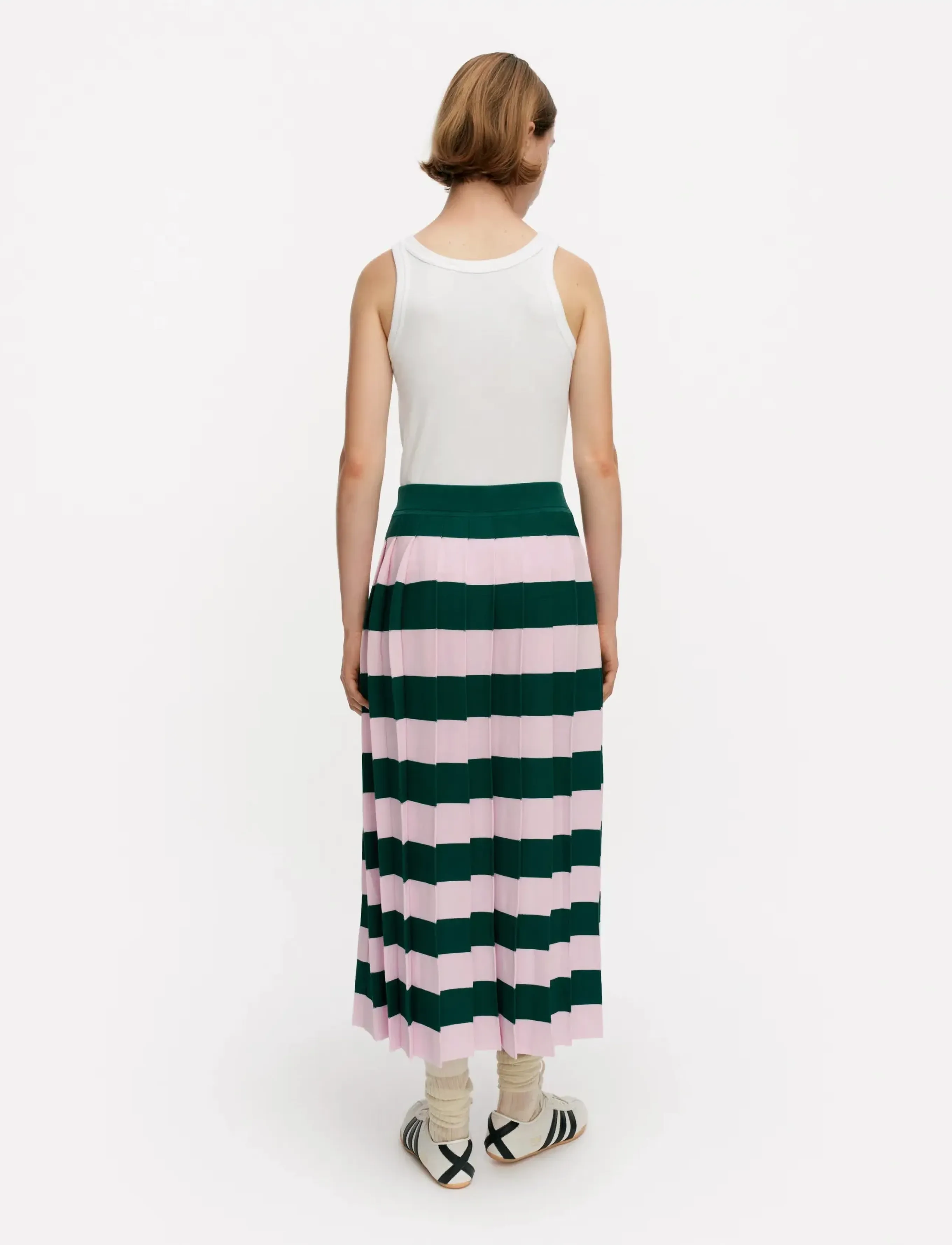 Marimekko - RIEMUA - maxi nederdele - light pink, dark green - 3