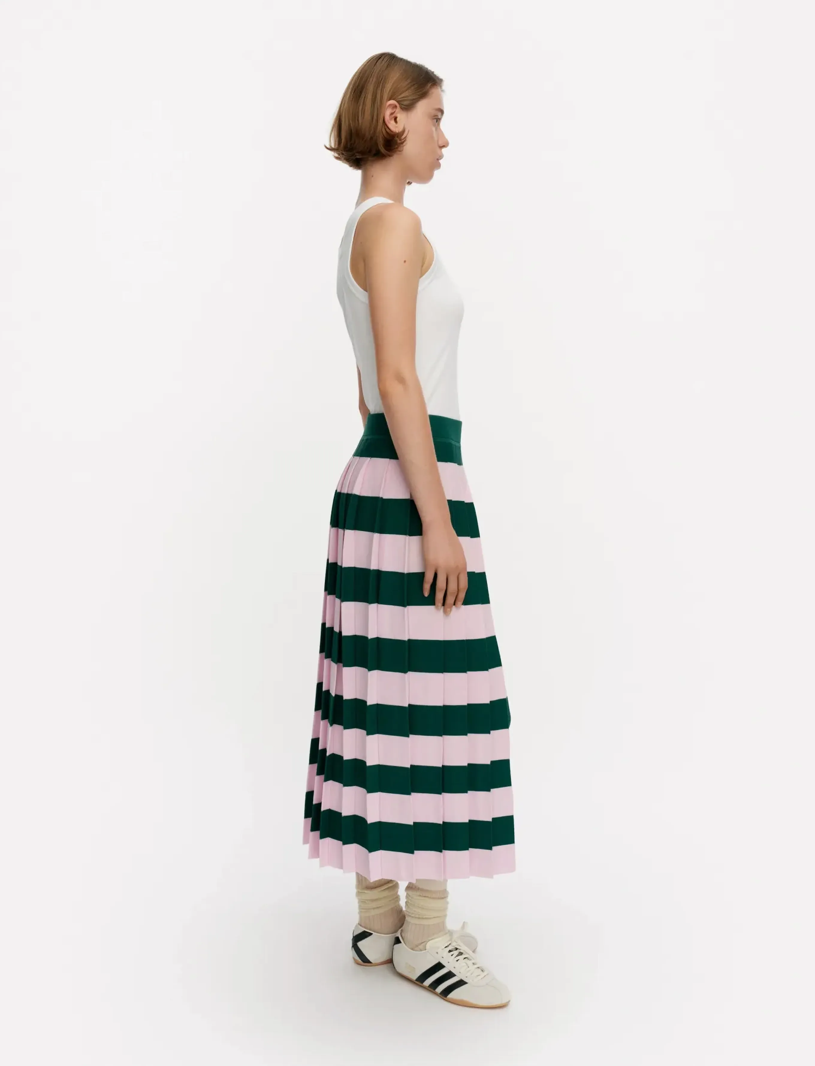 Marimekko - RIEMUA - maxi nederdele - light pink, dark green - 4