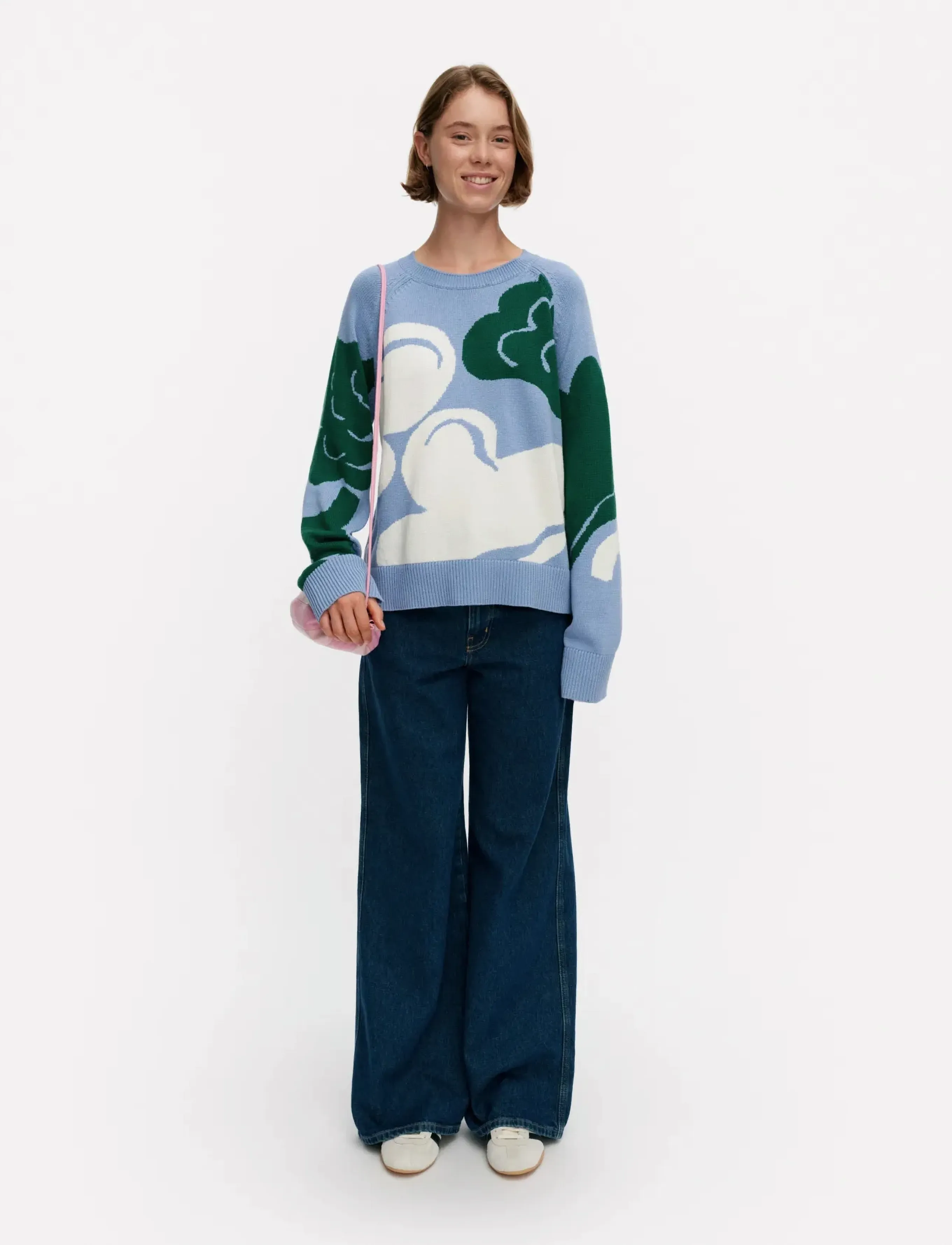 Marimekko - LOITSU KUKASTA KUKKAAN - tröjor - blue, dark green, white - 0