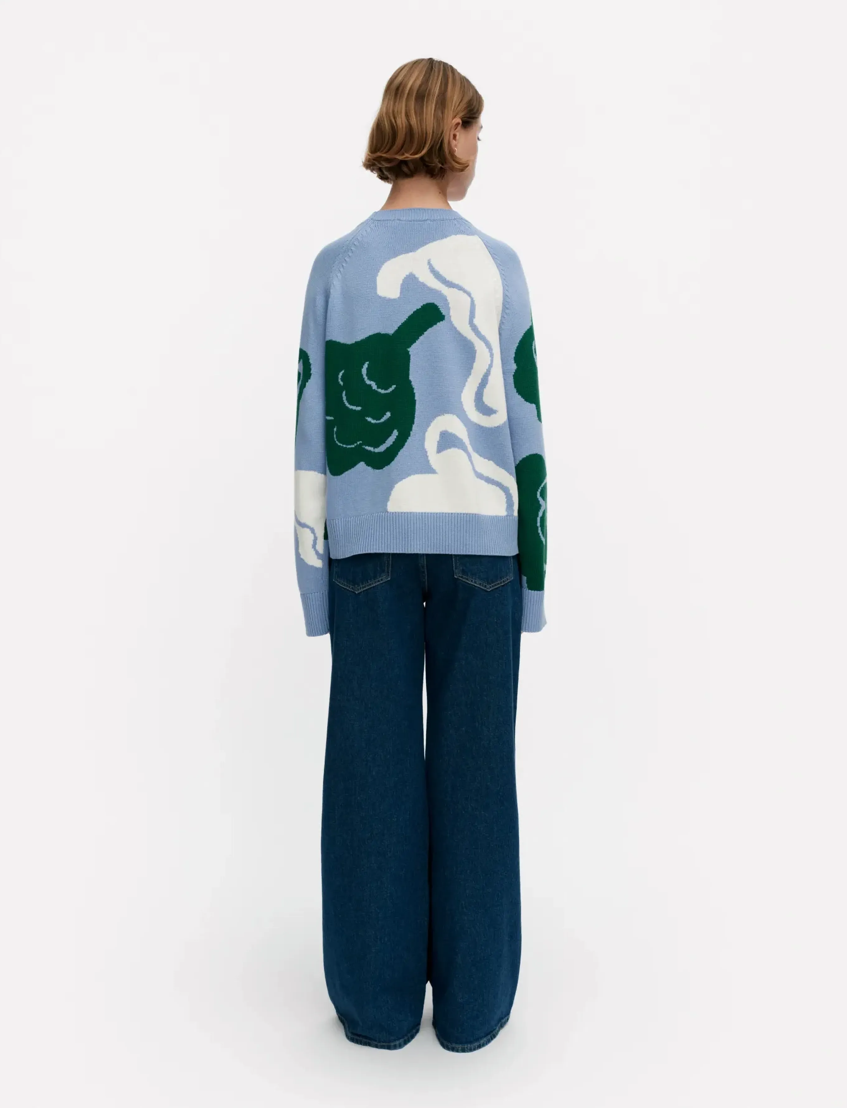 Marimekko - LOITSU KUKASTA KUKKAAN - sviitrid - blue, dark green, white - 3