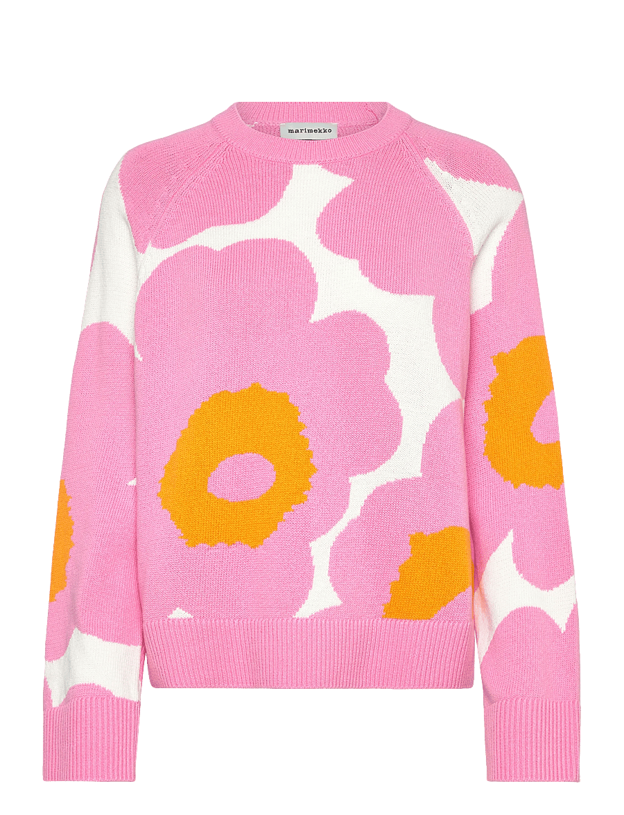 Marimekko - LOITSU UNIKKO - peysur - light pink, orange, white - 1