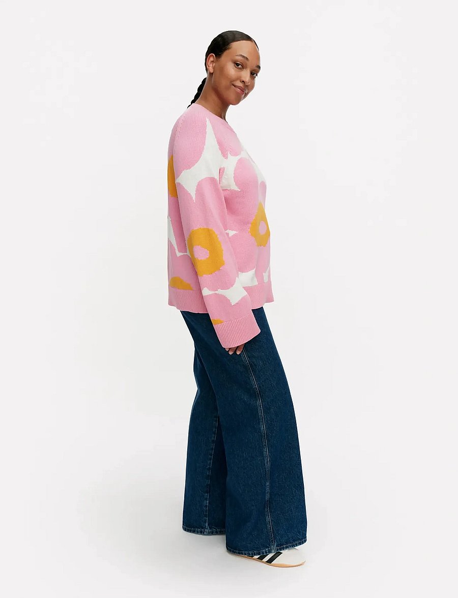 Marimekko - LOITSU UNIKKO - peysur - light pink, orange, white - 4