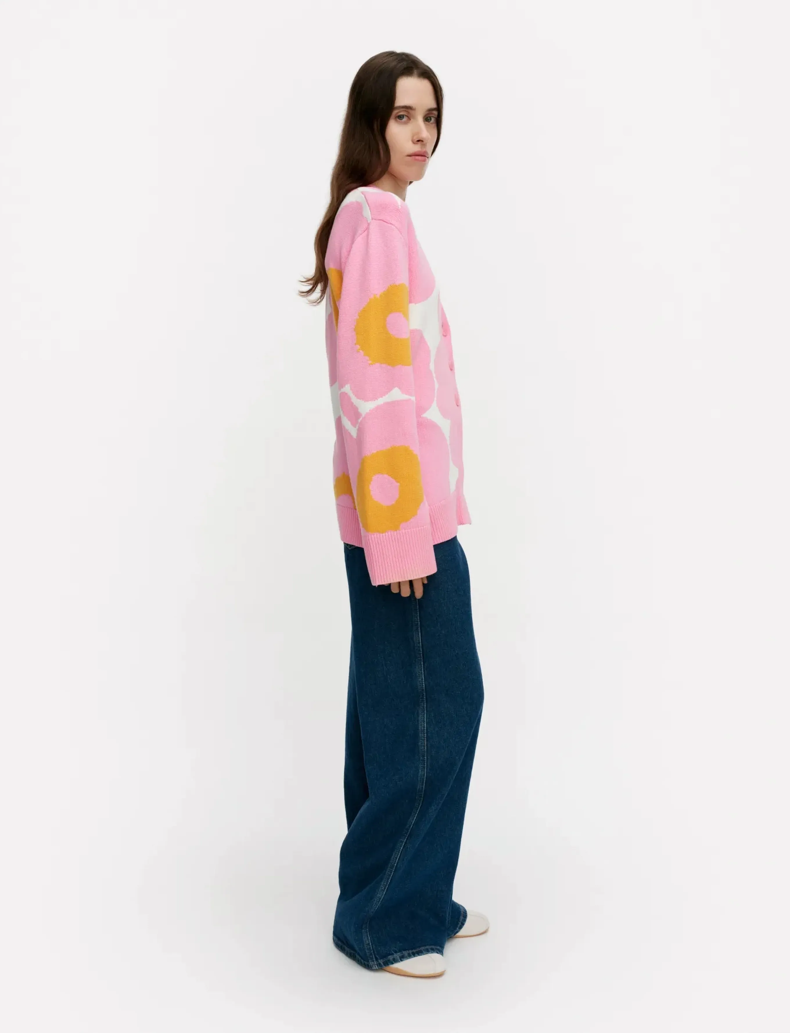 Marimekko - PUHALTAA UNIKKO - cardigans - light pink, orange, white - 4