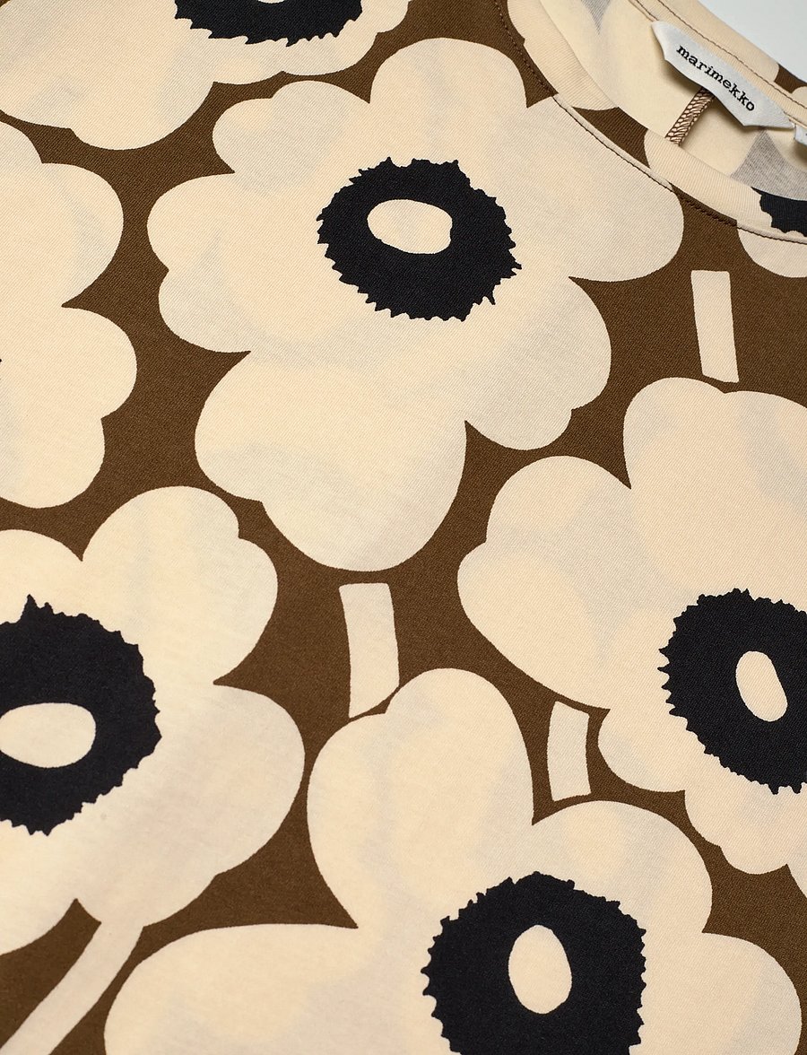 Marimekko - PISTEINEN UNIKKO - t-shirt-kleider - beige, brown, black - 5