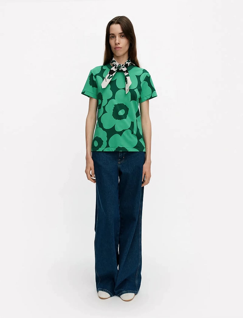 Marimekko - HELEYS UNIKKO - t-shirts - green, dark green - 0