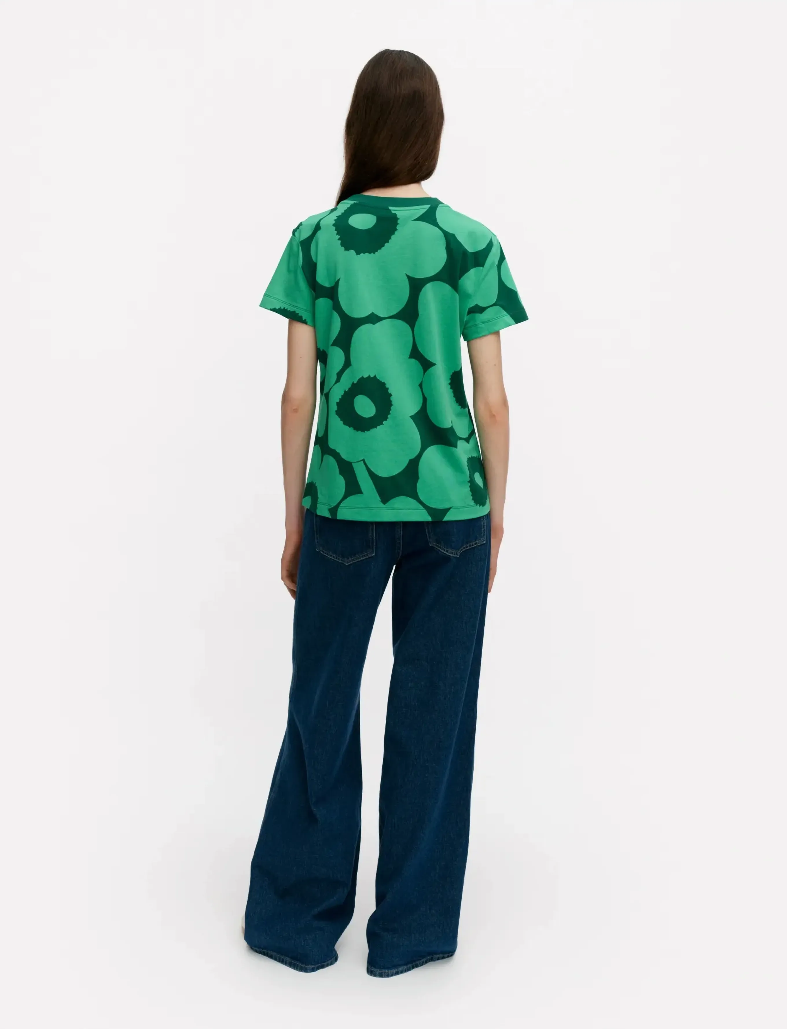 Marimekko - HELEYS UNIKKO - marškinėliai - green, dark green - 3